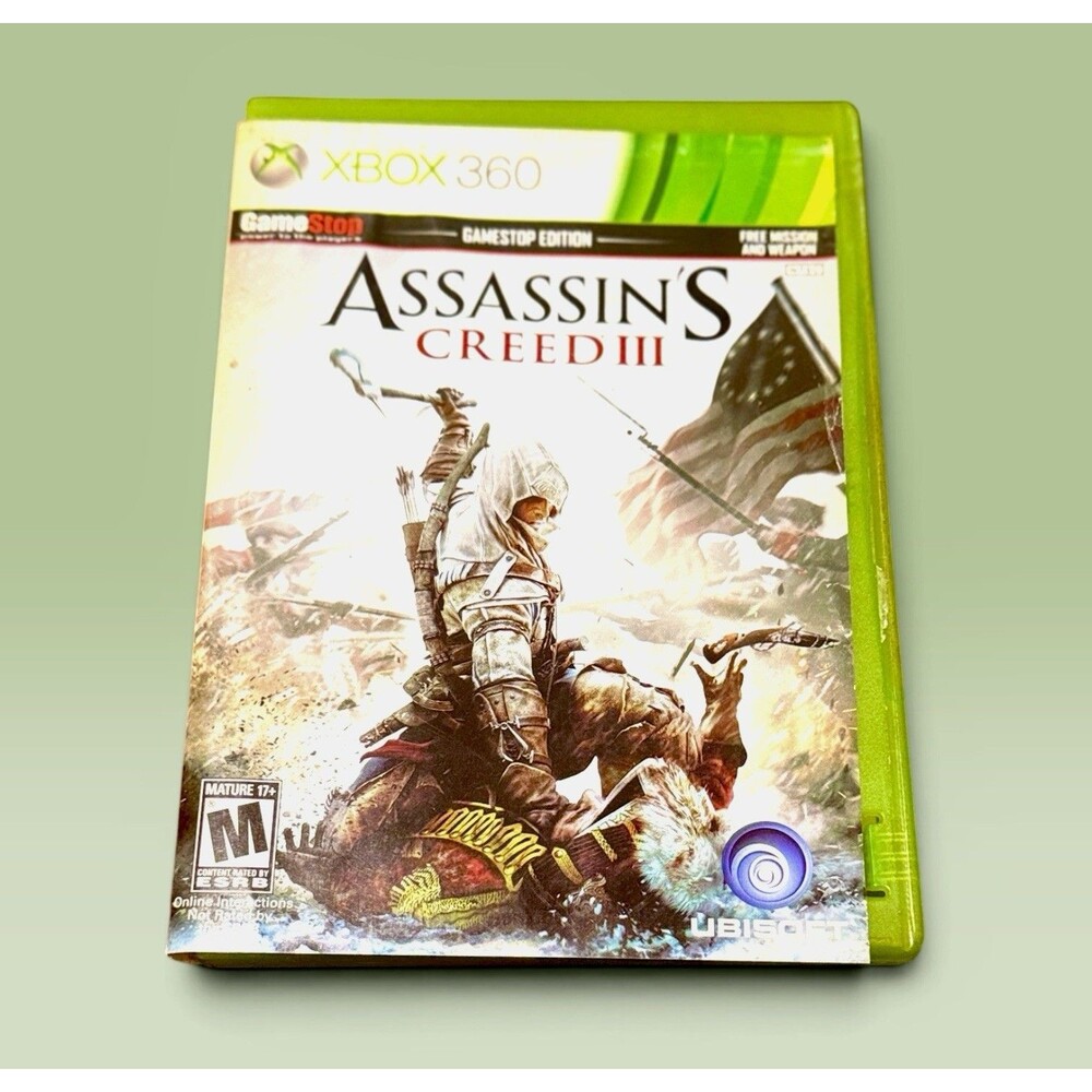 Assassin’s Creed III GameStop Edition Xbox 360 2 Disc Set w Inserts TESTED WORKS